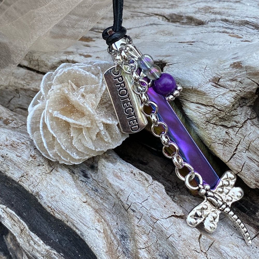 Healing Necklace - Rainbow Coated Hematite